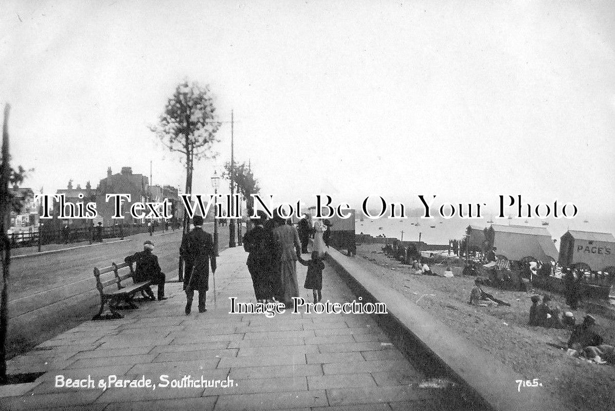 ES 1476 - Beach & Parade, Southchurch, Essex c1911