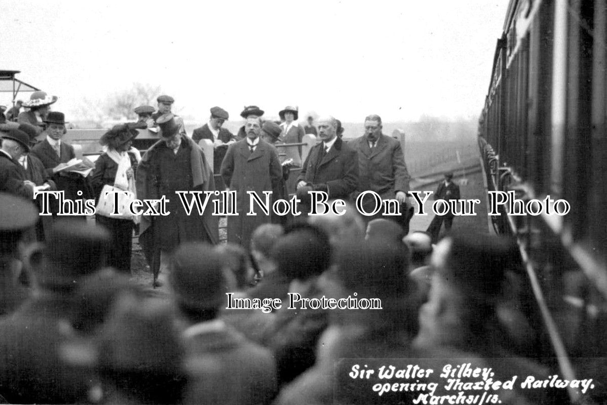 ES 1505 - Sir Walter Gilbey Opening Thaxted Railway, Essex 1915