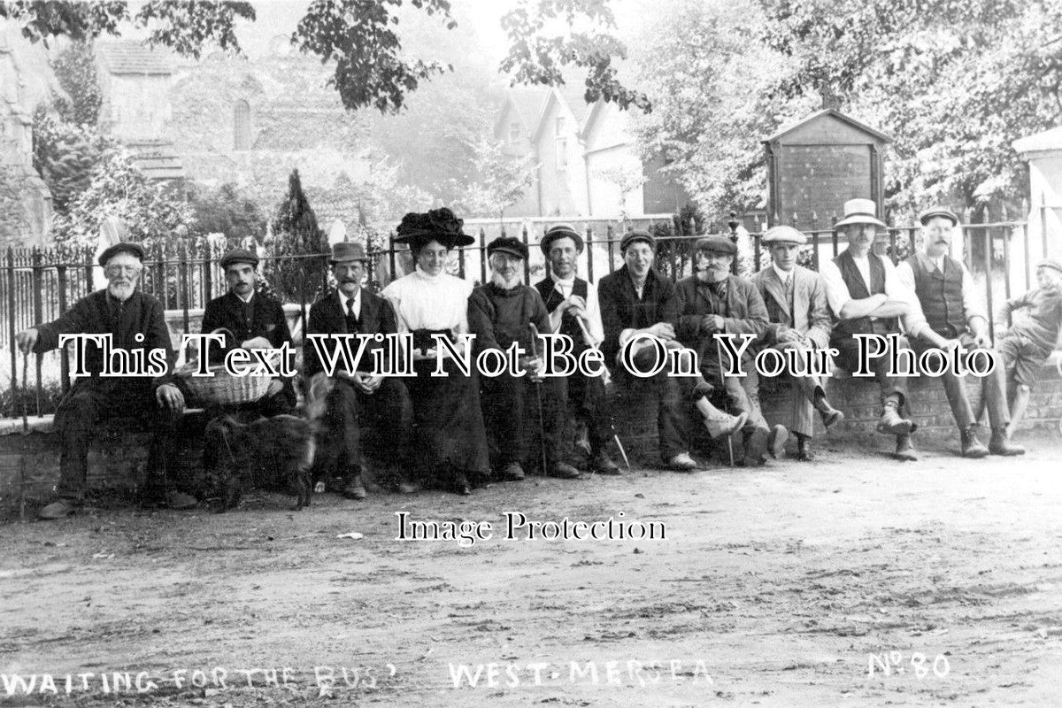 ES 1685 - Waiting For The Bus, West Mersea, Essex c1911