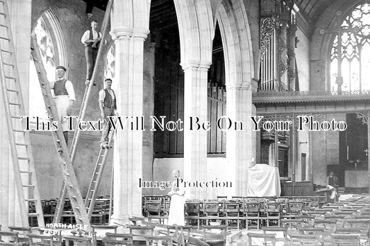 ES 1824 - Workmen In The North Aisle, Epping Church, Essex c1908