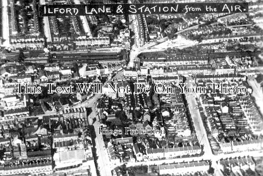 ES 1907 - Ilford Lane & Station From The Air, Essex