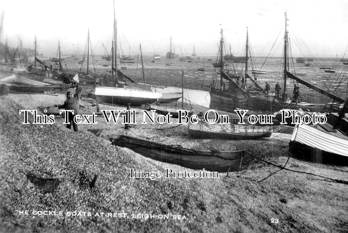 ES 2005 - Cockel Boats At Rest, Leigh On Sea, Essex c1937