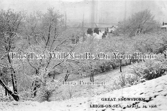 ES 207 - Great Snowstorm, Leigh On Sea, Essex 1908