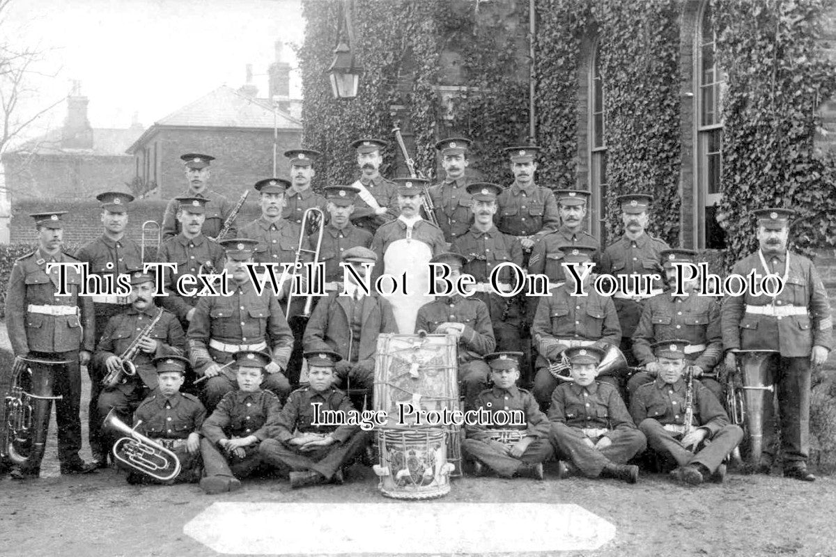 ES 2118 - The Essex Regiment Band At Warley Barracks, Brentwood, Essex 1908