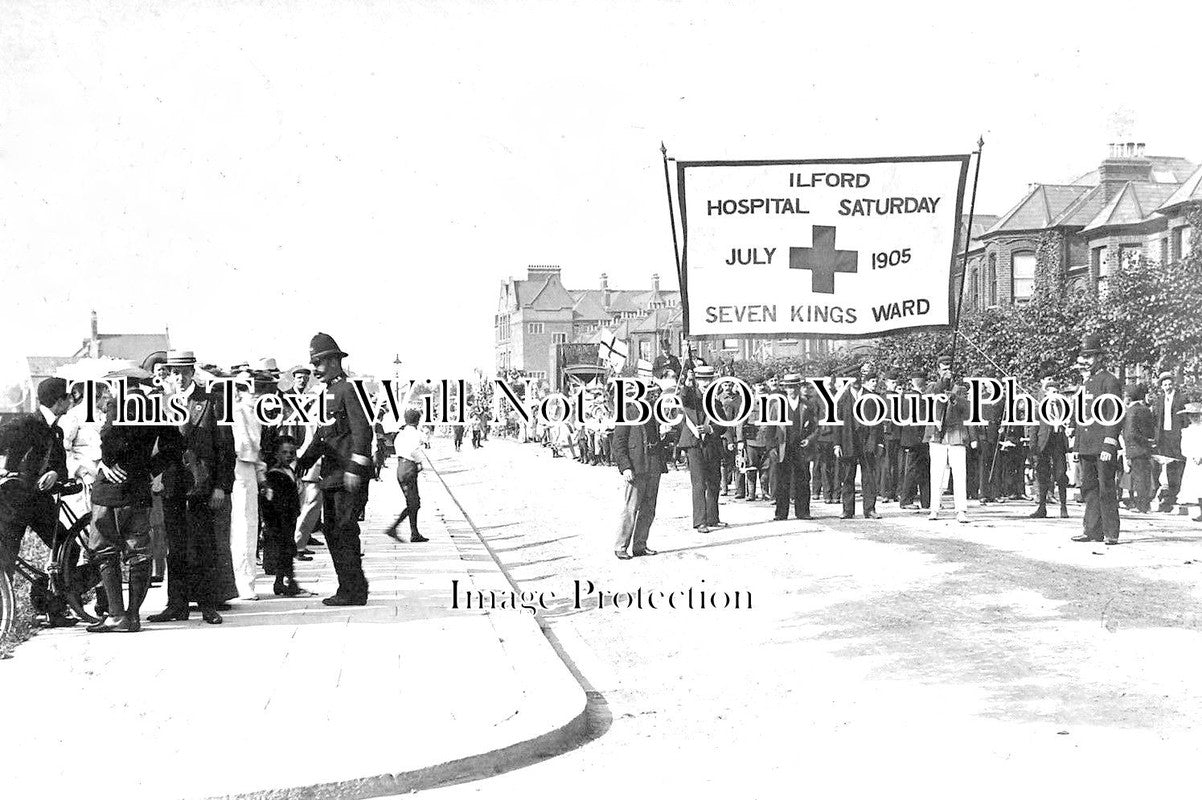 ES 2327 - Seven Kings Ward Hospital Saturday Parade, Ilford, Essex c1905