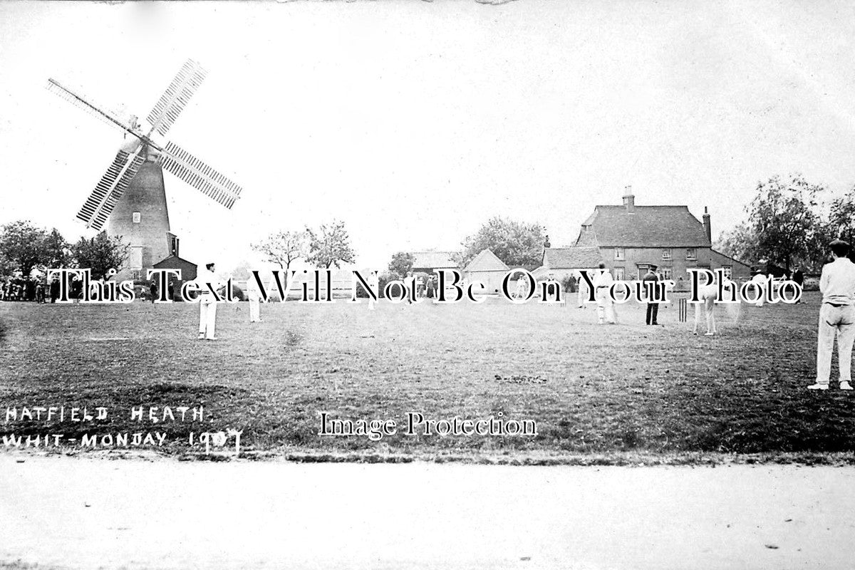 ES 2380 - Cricket By The Windmill, Hatfield Heath, Essex 1907