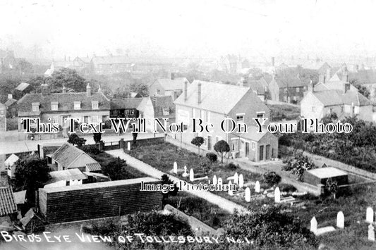 ES 2381 - Birds Eye View Of Tollesbury, Essex c1911