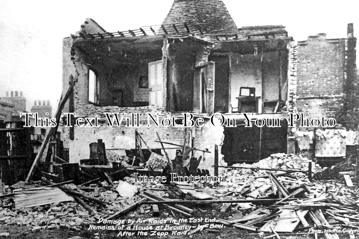 ES 2720 - WW1 Zeppelin Raid Damage At Bromley By Bow, Essex