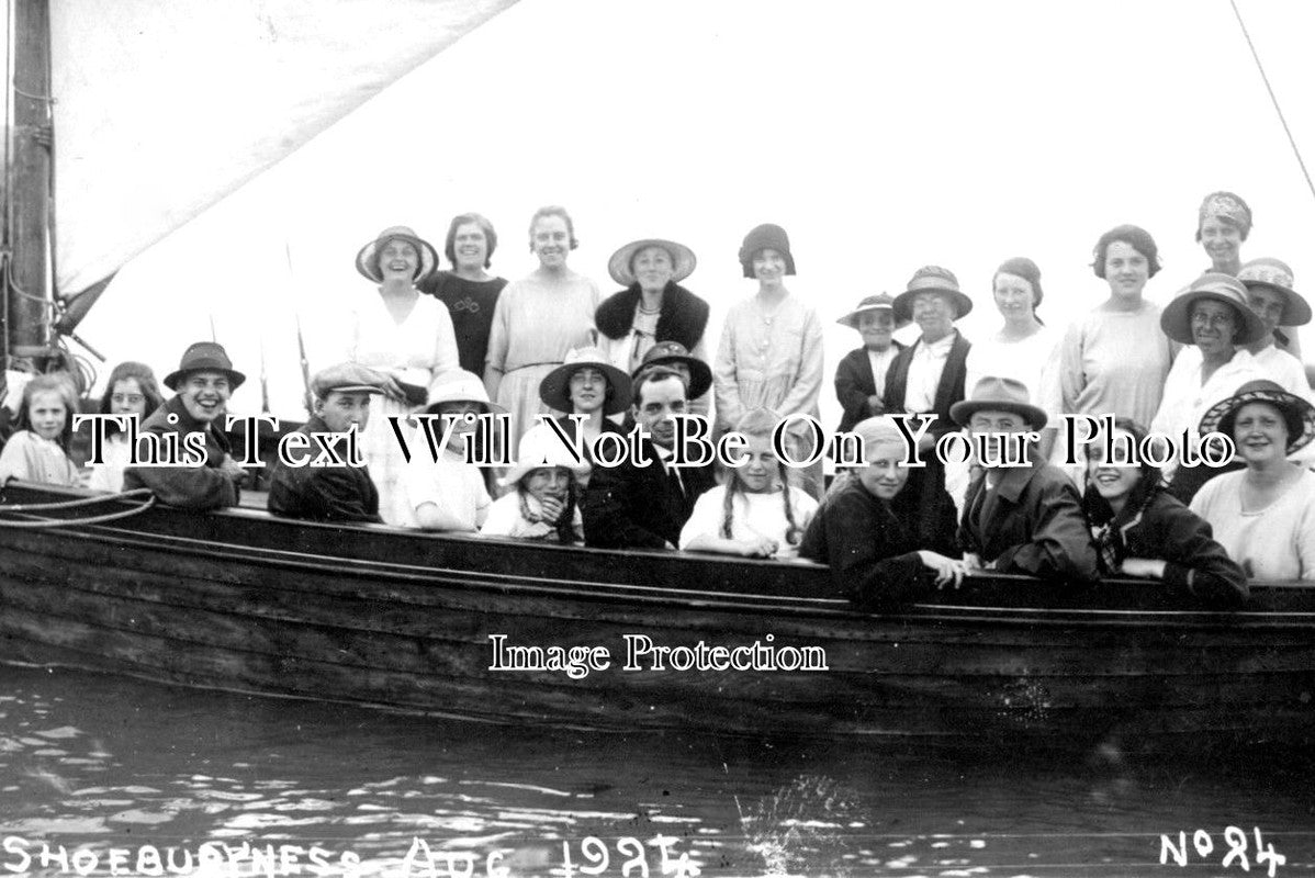 ES 2896 - Sail Boat Trip, Shoeburyness, Essex 1924