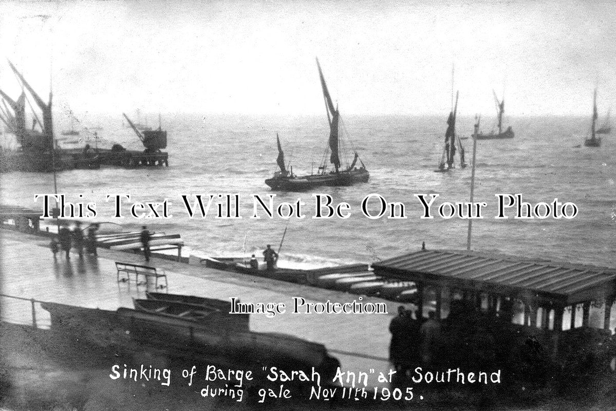 ES 3005 - Sinking Of Barge Sarah Ann, Southend, Essex 1905