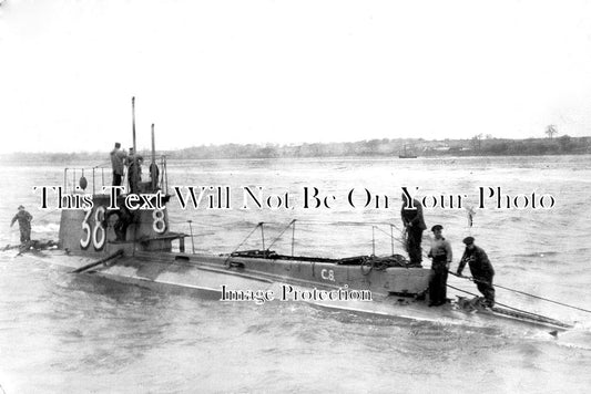 ES 3308 - Submarine Leaving Harwich Harbour, Essex
