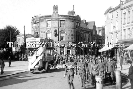 ES 3393 - Troops In Tindall Square, Chelmsford, Essex 1914
