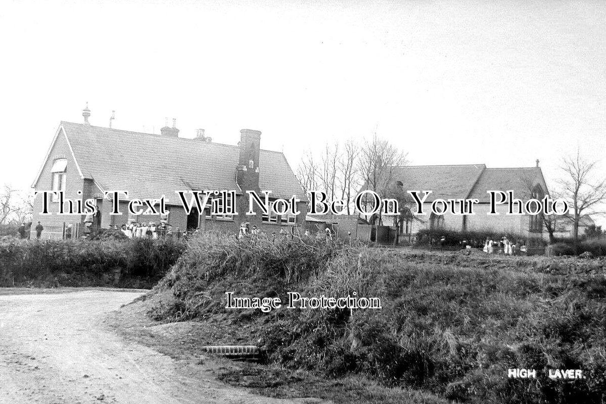 ES 3400 - High Laver School & Church, Essex c1907