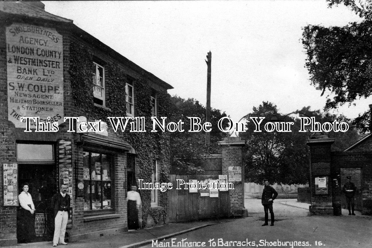 ES 366 - Entrance To Barracks, Shoeburyness, Essex c1916