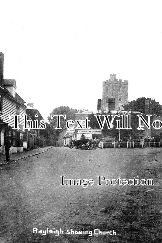 ES 3662 - Rayleigh Showing Church, Essex c1912