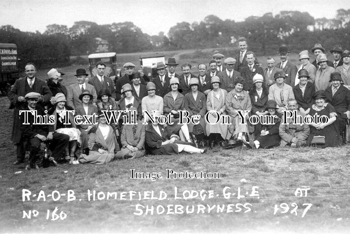 ES 3682 - RAOB Homefield Lodge, Shoeburyness, Essex 1927