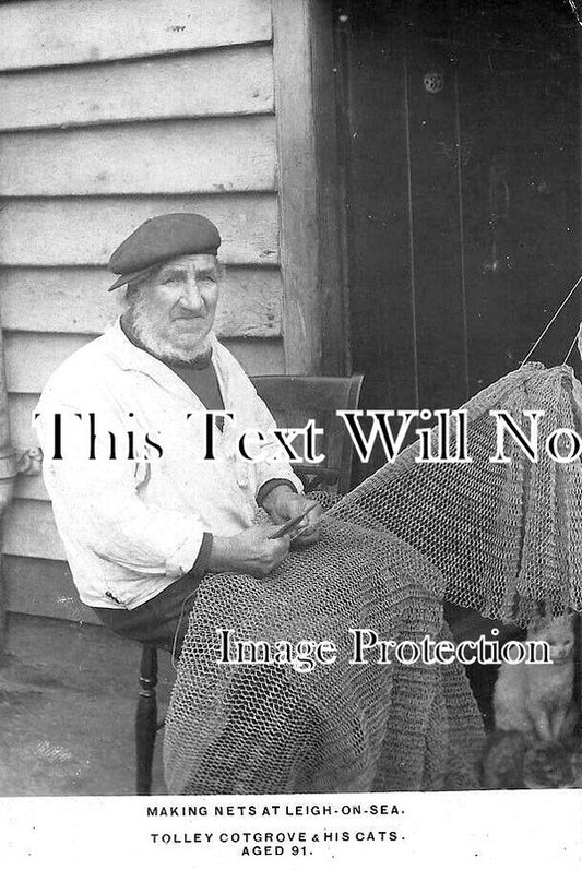 ES 3985 - Making Nets At Leigh On Sea, Essex