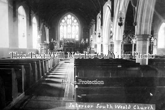 ES 4038 - Interior Of South Weald Church, Essex c1910