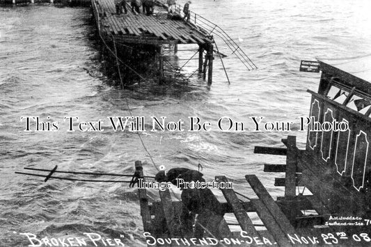 ES 4151 - Broken Pier, Southend On Sea, Essex 1908