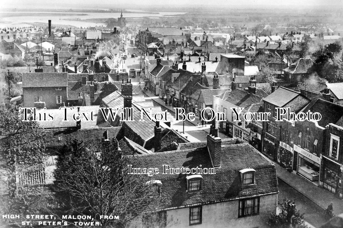 ES 4251 - High Street From St Peters Church, Maldon, Essex