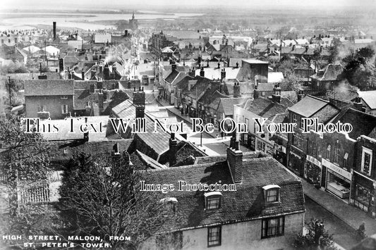 ES 4251 - High Street From St Peters Church, Maldon, Essex