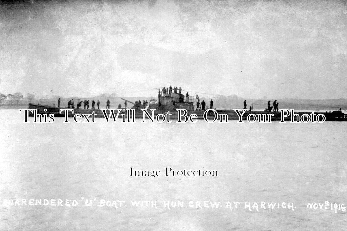 ES 4502 - Surrendered U Boat, Harwich, Essex 1916 WW1