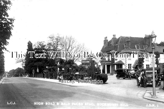 ES 4551 - High Road & Bald Faced Stag Inn Pub, Buckhurst Hill, Essex