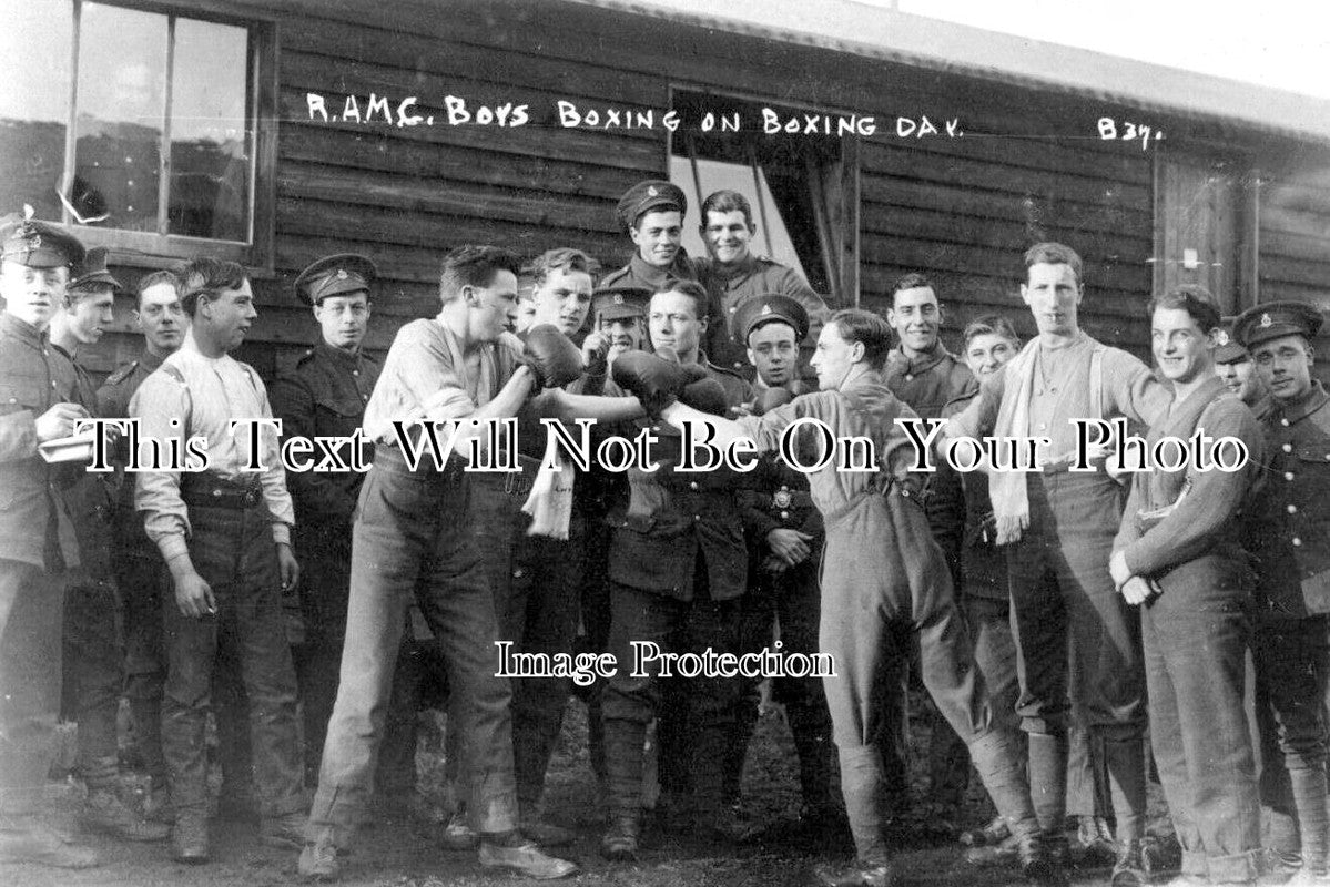 ES 4587 - RAMC Boys Boxing On Boxing Day, Great Bentley, Essex 1916