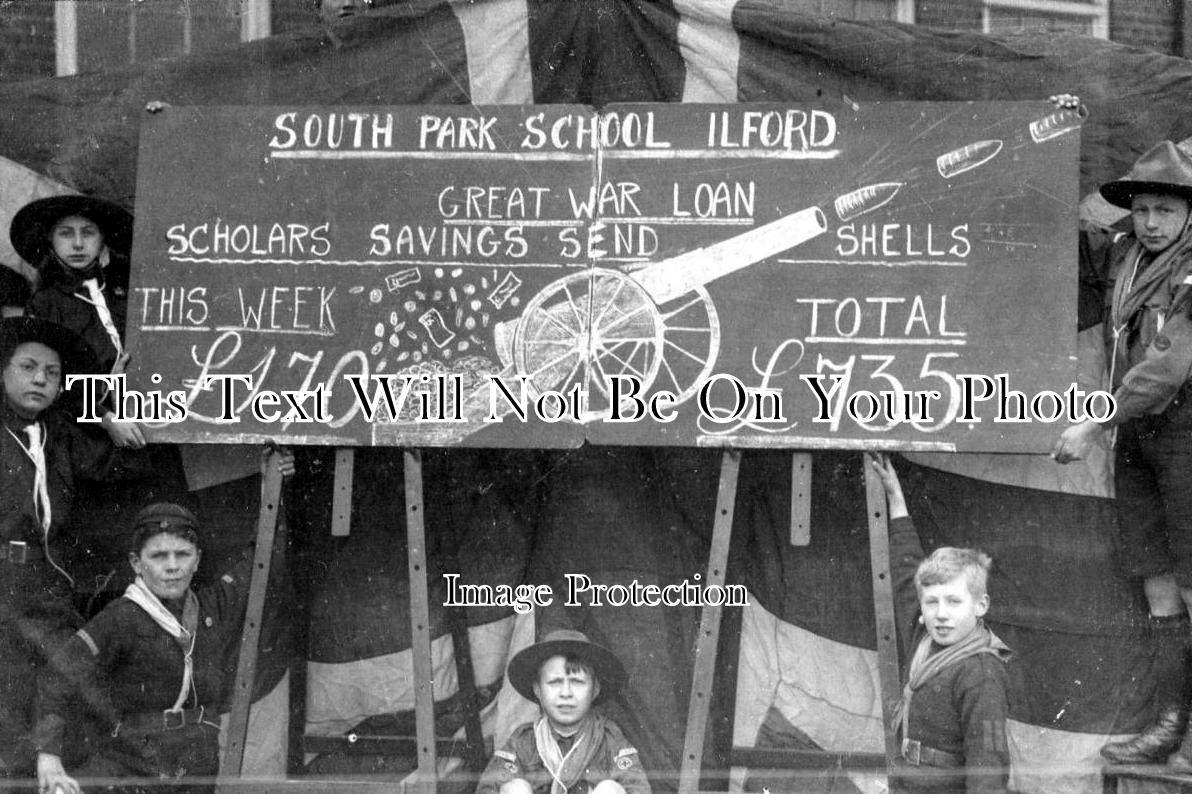 ES 473 - South Park School War Loan, Ilford, London, Essex WW1