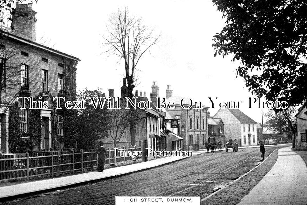 ES 4764 - The White Hart Inn Pub, High Street, Dunmow, Essex c1911