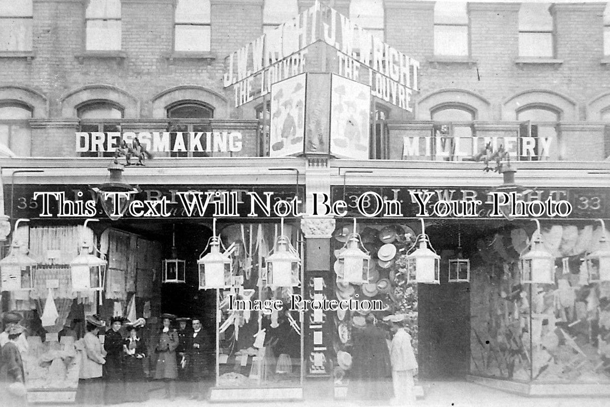 ES 484 - Shop Front, The Louvre, Ilford, London, Essex c1906