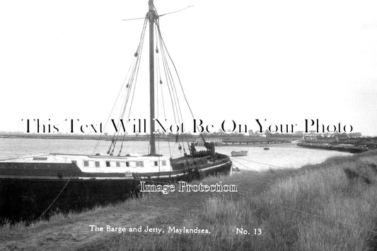 ES 5079 - The Barge & Jetty, Maylandsea, Essex c1936