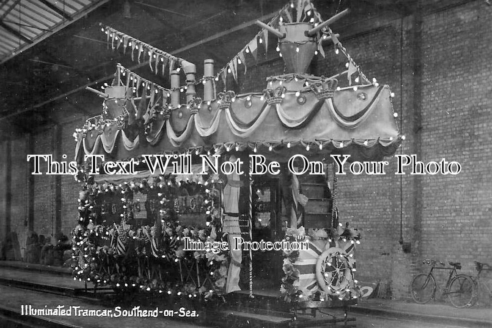 ES 5124 - Illuminated Tram Car, Southend On Sea, Essex