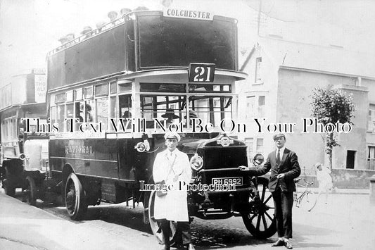 ES 5199 - Vintage Motor Bus To Colchester, Clacton On Sea, Essex c1923