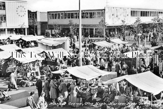 ES 5234 - Harlow Market, High Street, Essex c1960