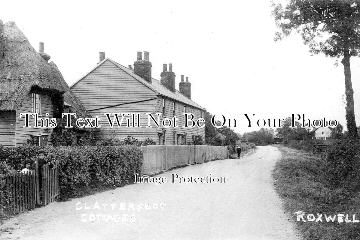 ES 5418 - Clatterfoot Cottages, Roxwell, Essex c1918