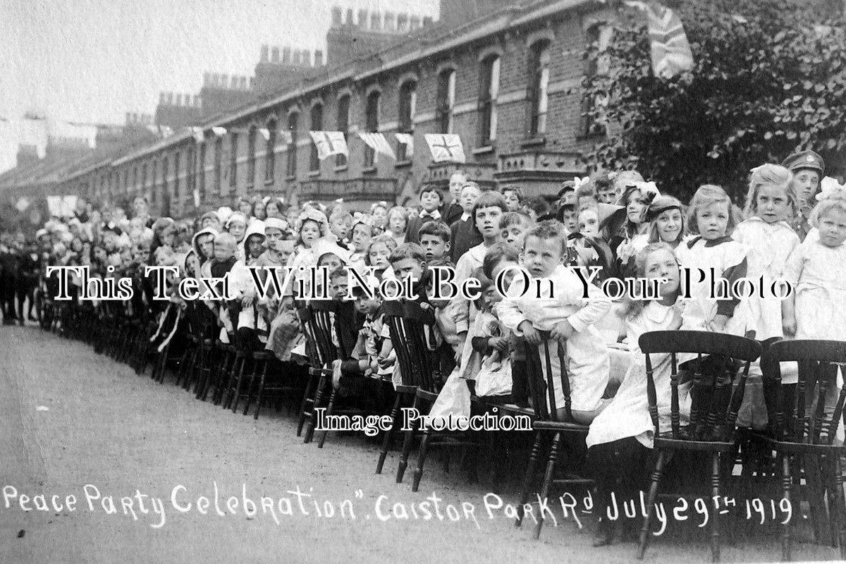 ES 55 - Peace Party Celebrations, Caistor Park Road, Plaistow, Essex 1919