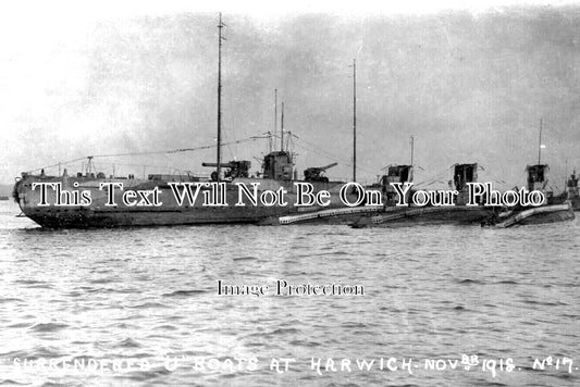 ES 5526 - Surrendered U Boats, Harwich, Essex 1918 WW1