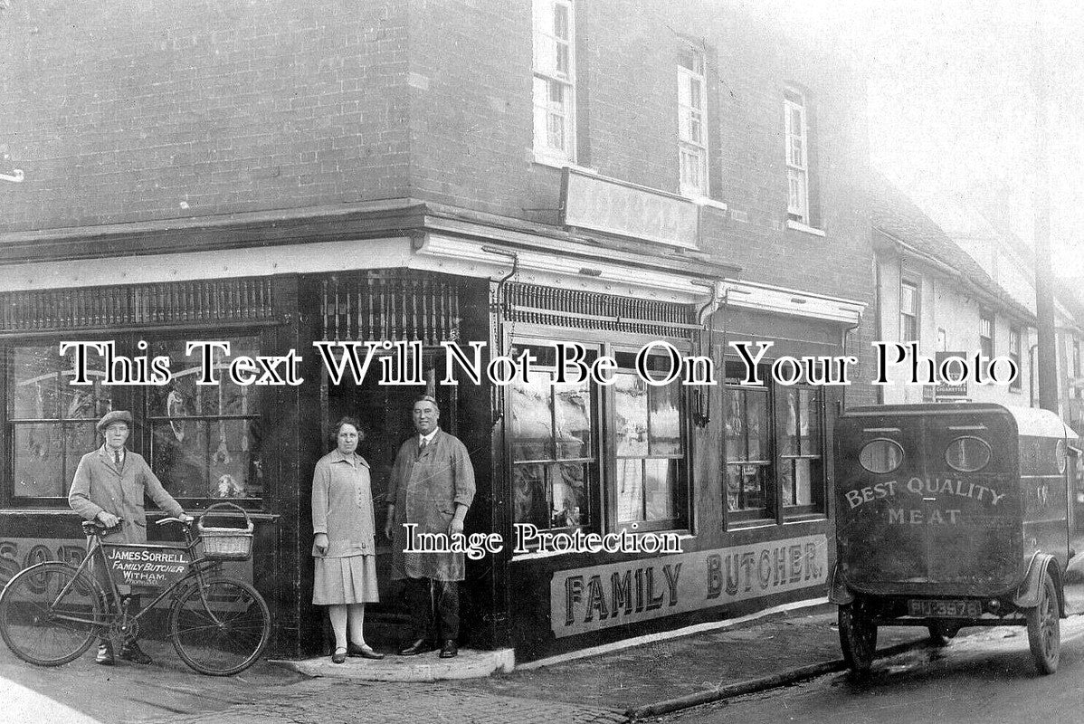 ES 5578 - Sorrells Butchers Shop, Witham, Essex c1928