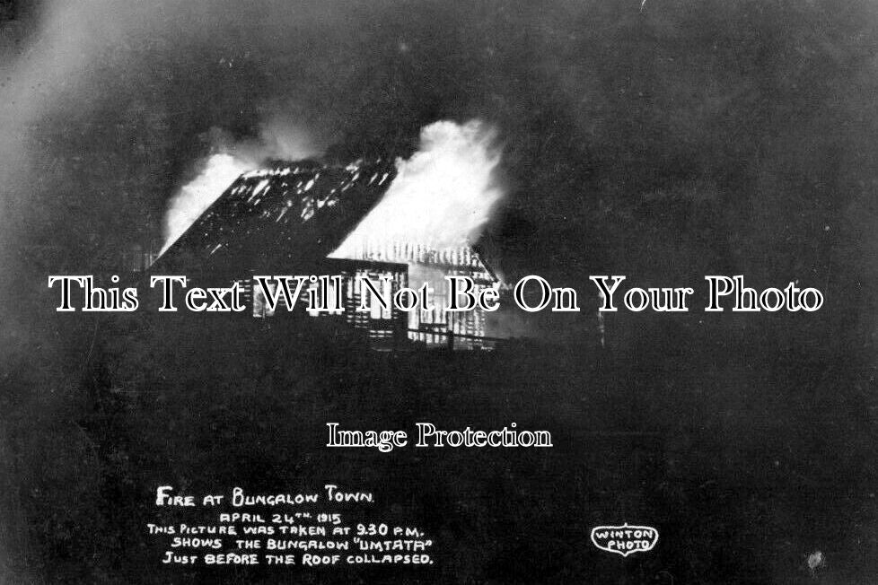 ES 6060 - Fire At Bungalow Town, Shoreham, Essex 1915