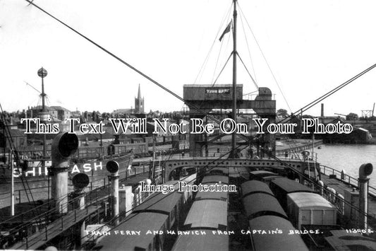 ES 6069 - Train Ferry & Harwich From Captains Bridge, Essex