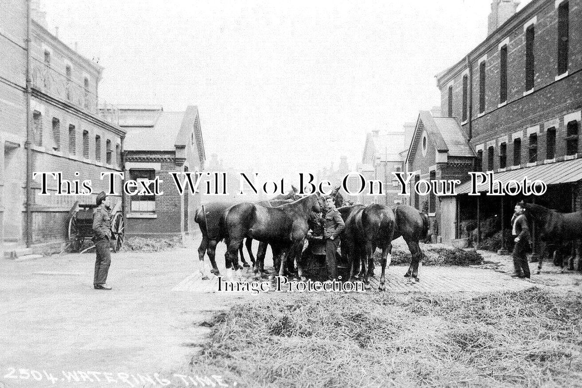 ES 6211 - Watering Time, Colchester Military Garrison, Essex c1906