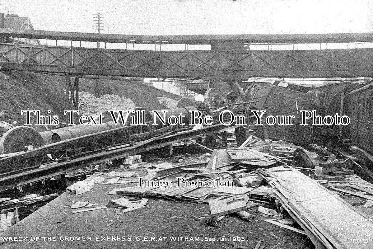 ES 6252 - Cromer Express Railway Train Crash, Witham Station, Essex 1905