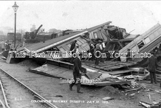 ES 807 - Railway Disaster, Colchester, Essex c1913