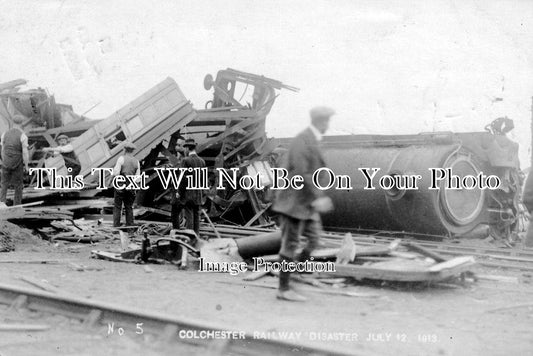 ES 808 - Railway Disaster, Colchester, Essex c1913