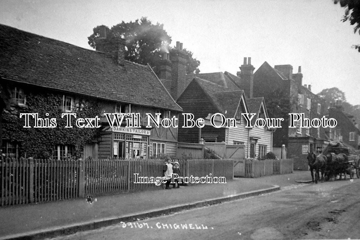 ES 903 - Dawkins Tailor & Post Office, Chigwell, Essex c1911