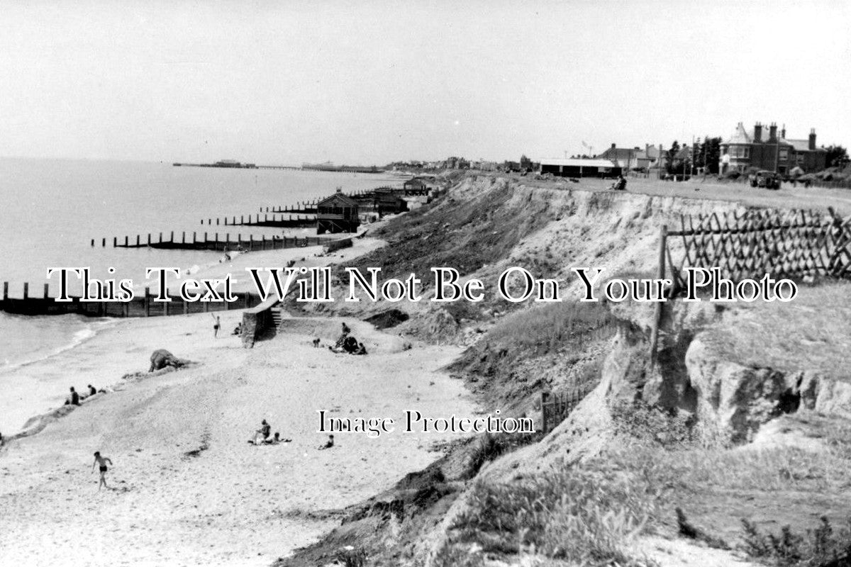 ES 916 - View Of Cliff & Beach, Holland On Sea, Essex