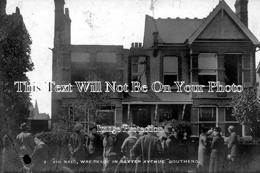 ES 946 - German Zeppelin Raid, Baxter Avenue, Southend On Sea, Essex 1915