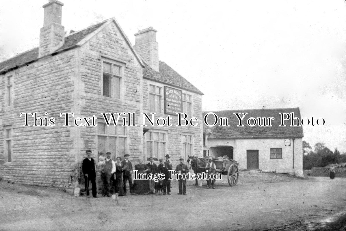 GL 1238 - The Black Horse Inn Pub, Horsley, Gloucestershire c1910