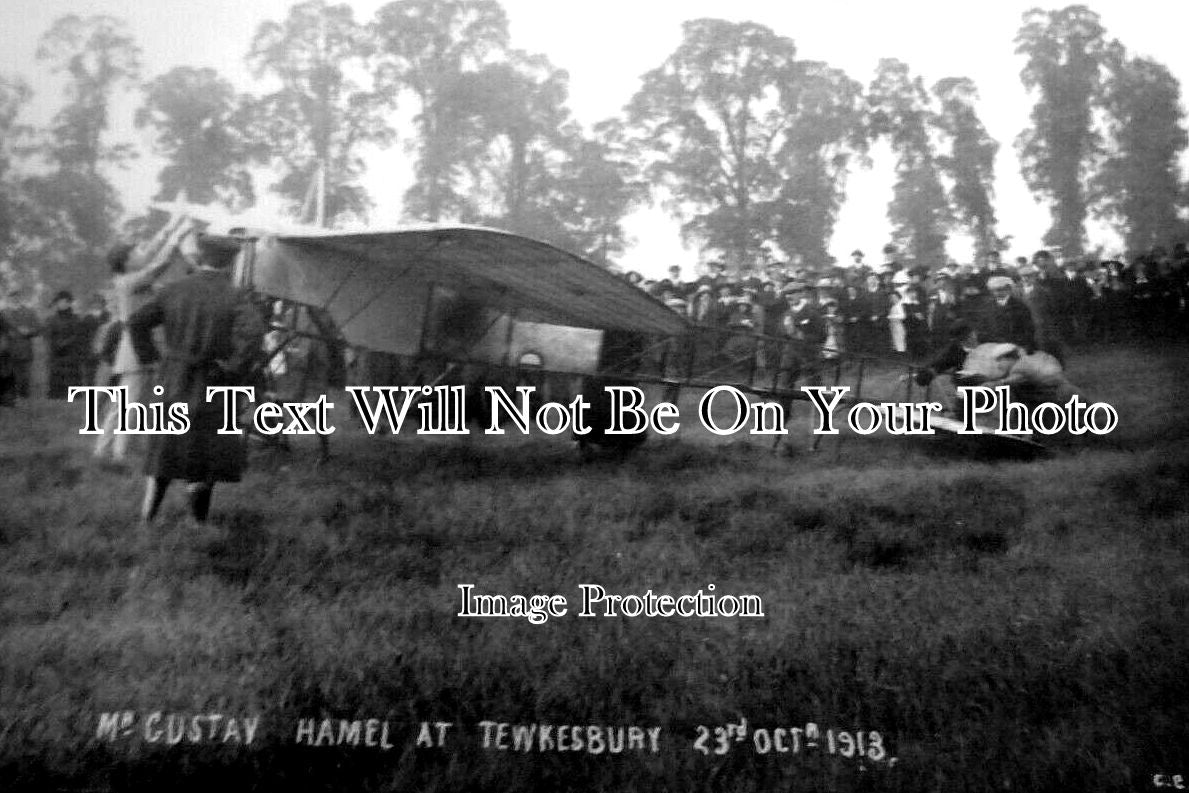 GL 1510 - Mr Gustav Hamel At Tewkesbury, Gloucestershire 1913
